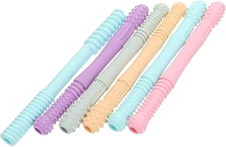 SECFOU Vara De Dentição Para Bebês Brinquedos Calmantes Brinquedos De Silicone Brinquedos Para Bebês Tubos De Dentição Ocos Para Bebê Anti-Comer Brinquedo Para Molares Manuais