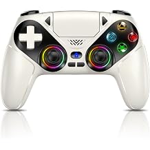 Gamrombo for PS5 Controller, Wireless Controller for PlayStation 5, PS5 Slim/Pro & PC with 9 Colors RGB Light, Dual Vibration, Turbo, Macro, 3.5mm Audio Jack & Speaker