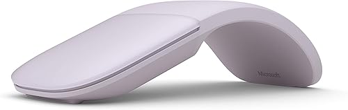Microsoft Ratón ARC Lila. Diseño elegante, ergonómico, ultra delgado y ligero, mouse Bluetooth para PCportátil, escritorio funciona con