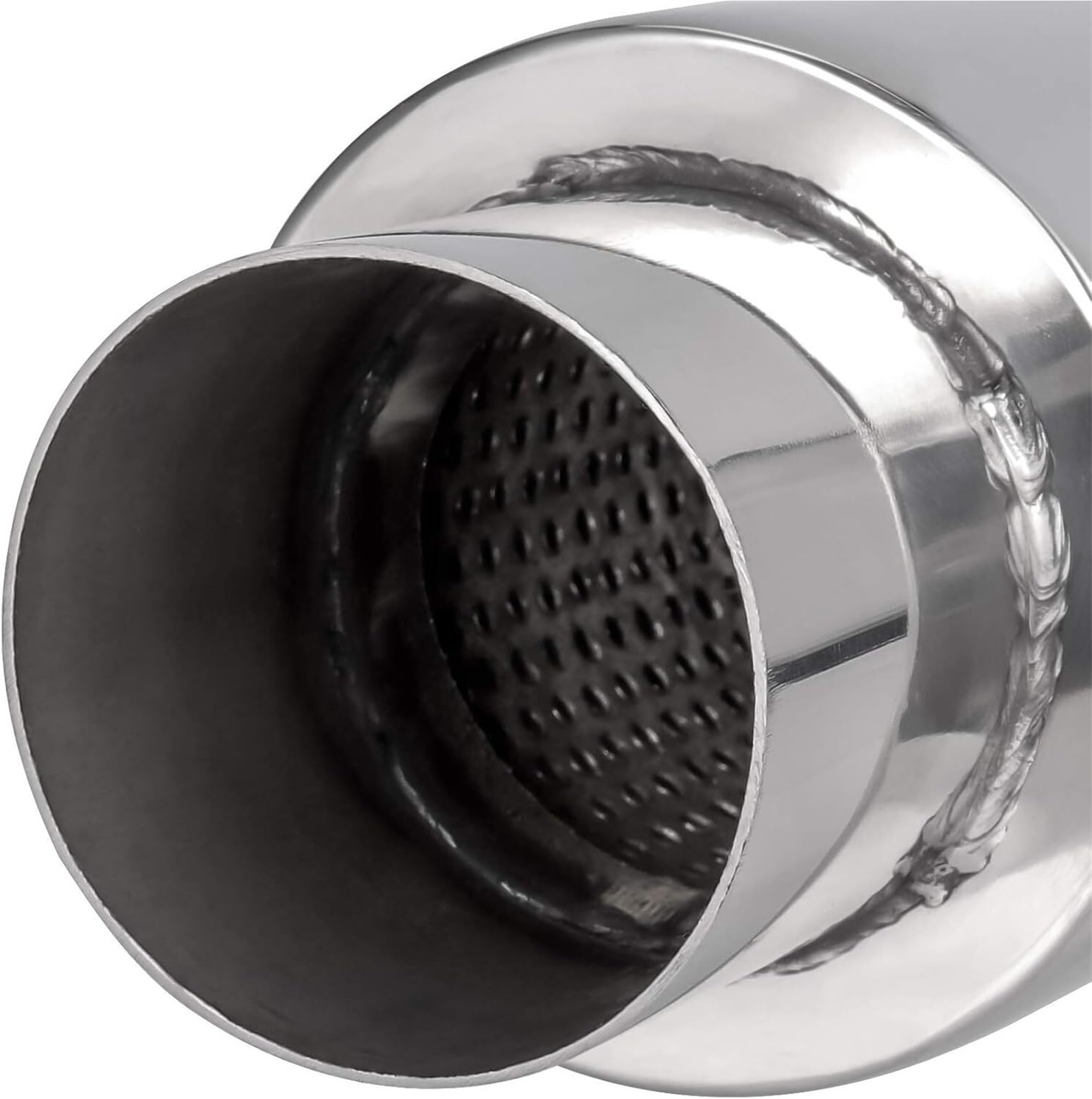 tylny tłumik wydechowy Uniwersalny 3 "/2.5" /2 .25" tłumik rurowy rezonator rura samochodowa spiralny głęboki dźwięk 13.8 "długość stal Resonato