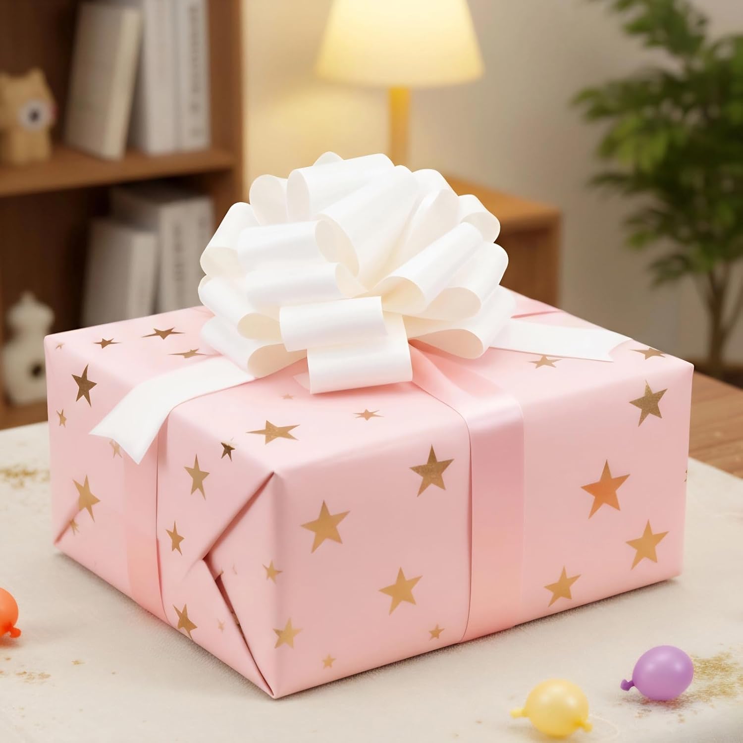 14 Inch 1Pcs Giant Bow for Present,Big Gift Bow for appliances,Bikes,Table Decorations and Party Events (White) - Image 4