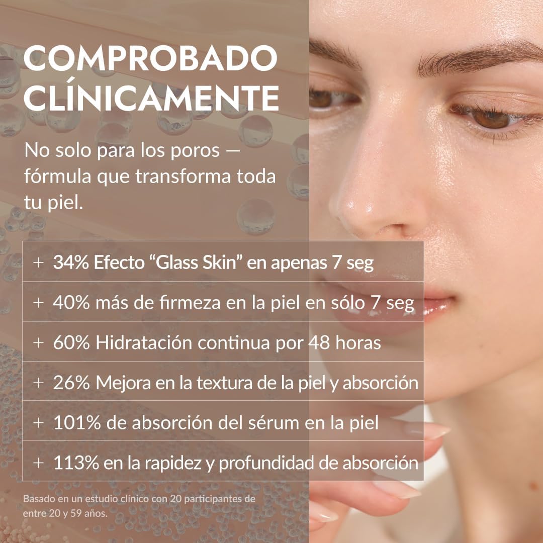 Detalle del dosificador del sérum potenciador coreano
