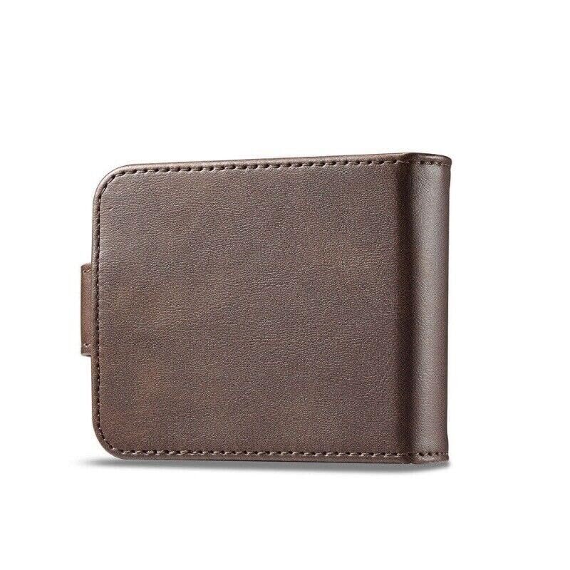 Étui pour Samsung Galaxy Z Flip 7 FE marron avec porte-carte et support de protection intégrée