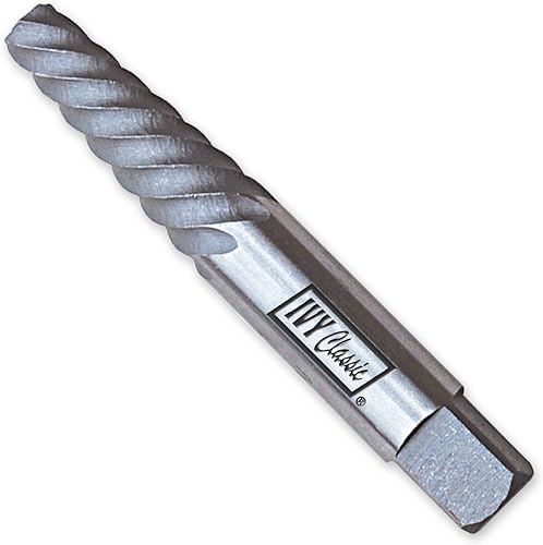 IVY Classic 01353 Extractor de tornillos en espiral de aleación de acero cromado n. 3, elimina tornillos de 732 a 932 pulgadas, 1tarjeta