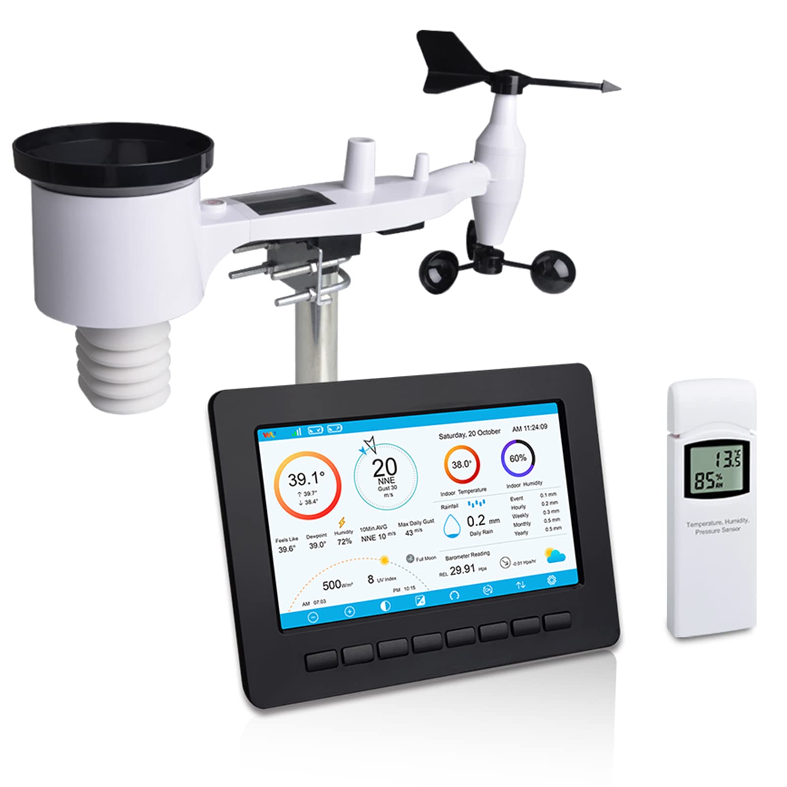 Buy Ecowitt Weather Stations HP2551, 7 Inch Wireless TFT Screen with
