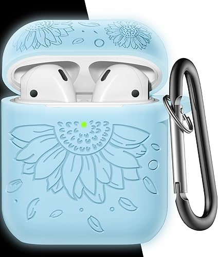 Miniatura 10 de IMIVIO Funda para Airpods Pro de 2 generación y funda para Airpod Pro, cubierta de piel grabada con girasol compatible con Apple Airpods Pro 2 USB