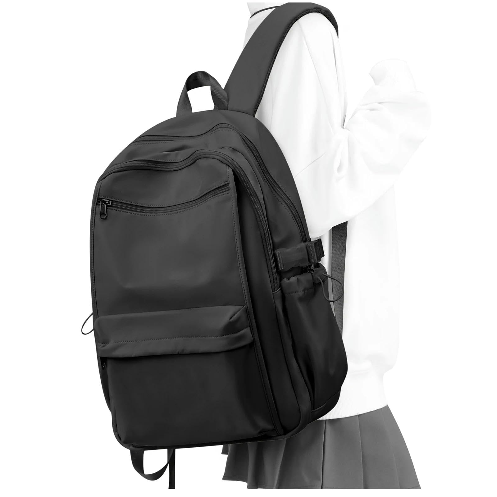 Zaino da Viaggio Borse per Scuole Superiori, Lavoro Studenti Universitari Femminili, Leggero di Grande capacità-Beige