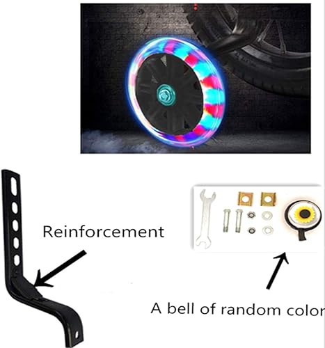 Miniatura 4 de Un par de ruedas de entrenamiento silenciosas para niños en bicicleta, adecuadas para bicicletas de una sola velocidad de 12-20 pulgadas