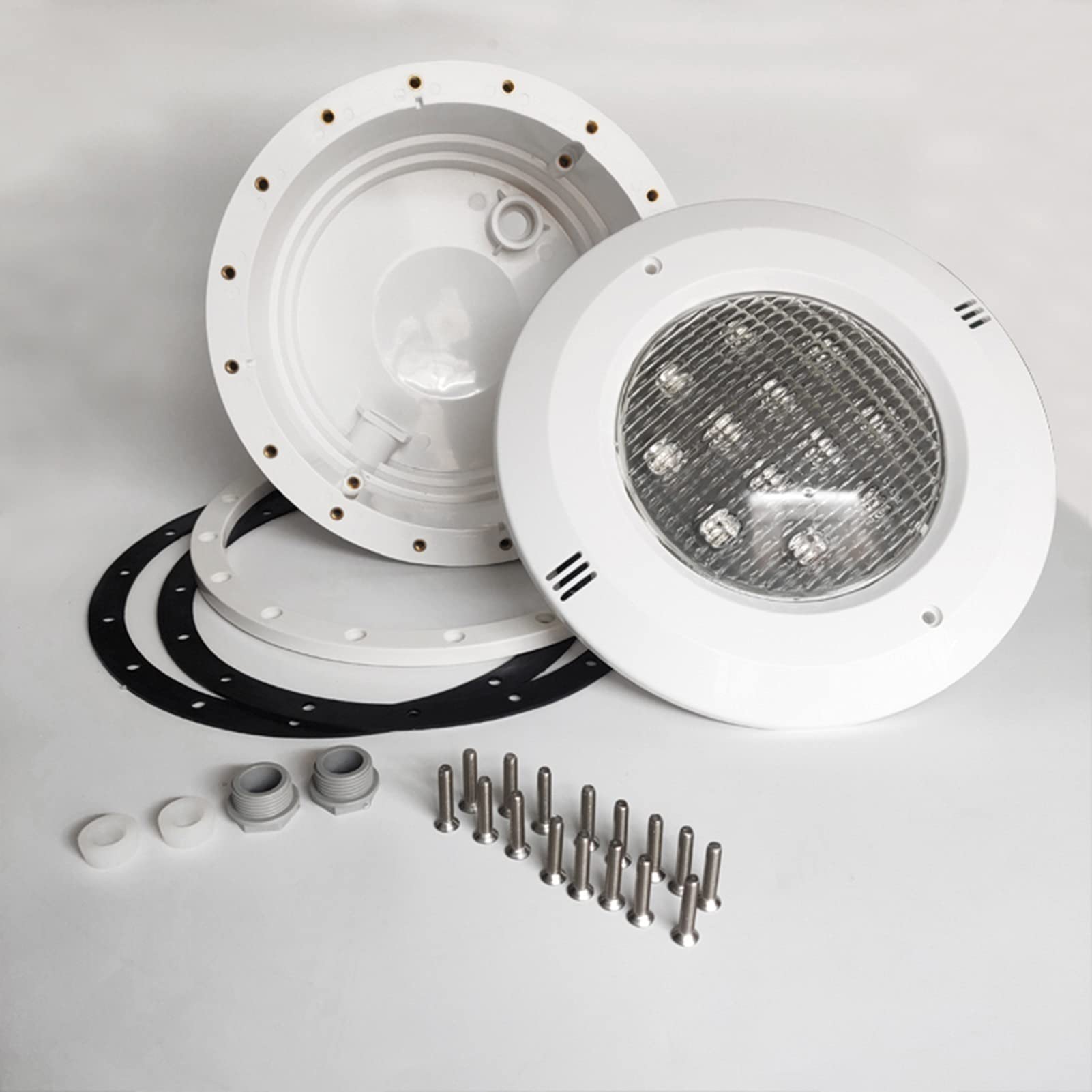 Faretti per piscina, Incorporato Par56 Nicchia 12V Impermeabile IP68 faretto subacqueo incasso Illuminazione della piscina, Applique da incasso per piscina(White light,45W)