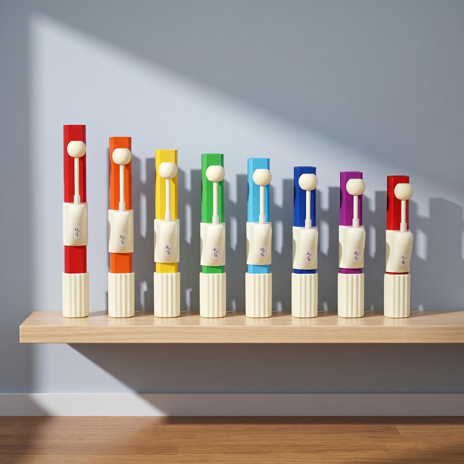 8 Pezzi Percussione Percussione Educativa con Impugnatura Ergonomico Strumento a Manuale Facile da Usare per Bambini