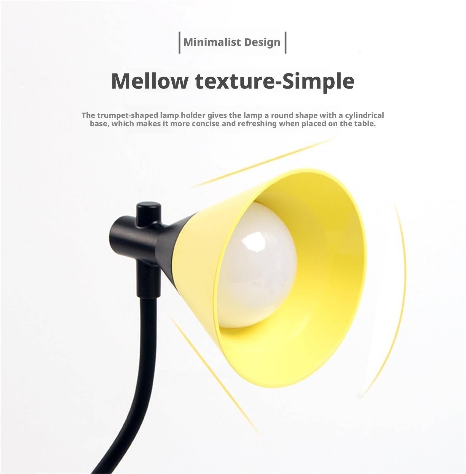 Lampada Protezione Occhi Lampada da Scrivania Ricaricabile A LED con Porta di Ricarica USB E Collo D'Oca Flessibile da Lettura Letto(White)