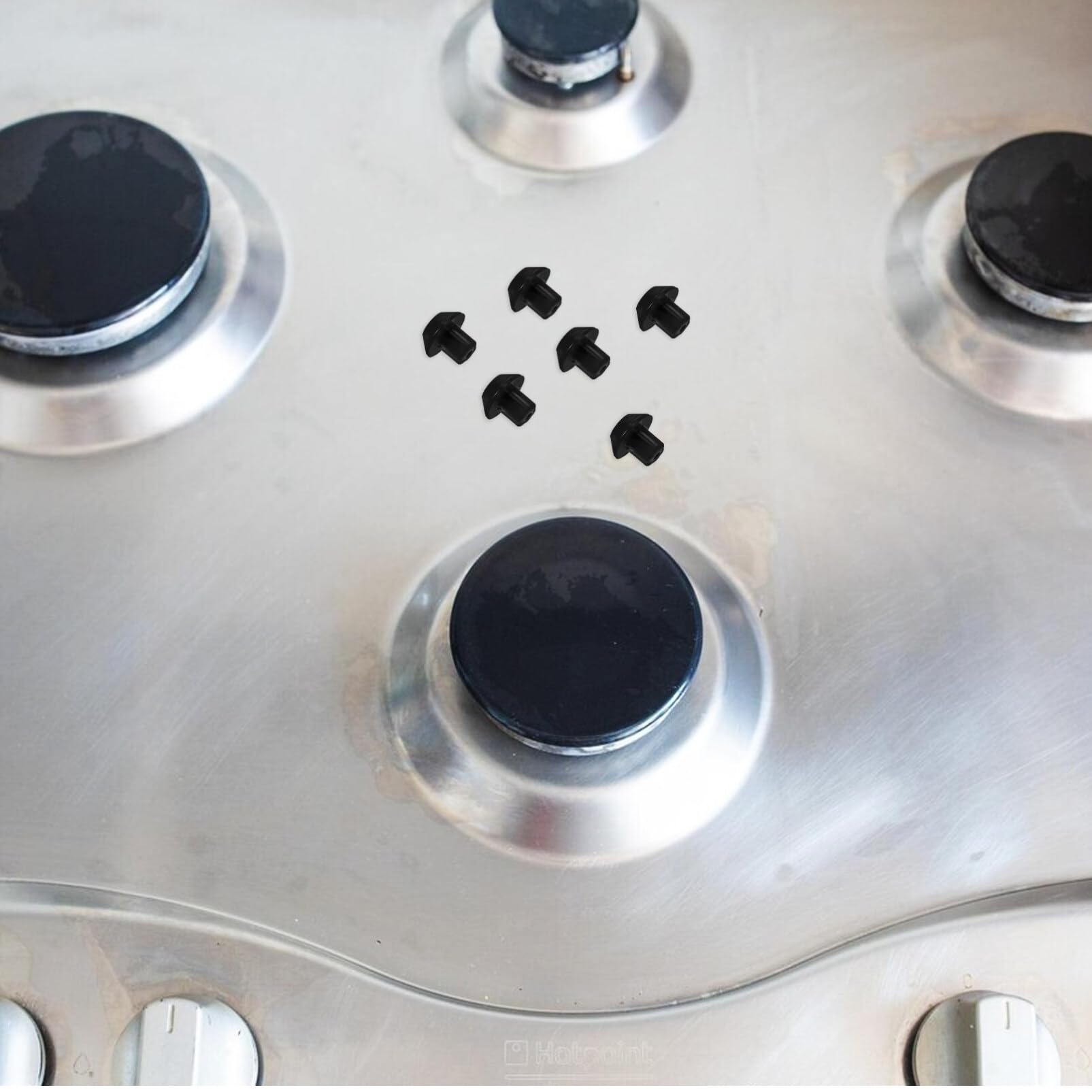 Lot De 16 Pieds En Caoutchouc De Rechange Pour Cuisinière à Gaz – Bouchons Antidérapants, Stabilisateurs Et Protecteurs De Plaque – Noir (1 X 1 X 0,9 Cm)