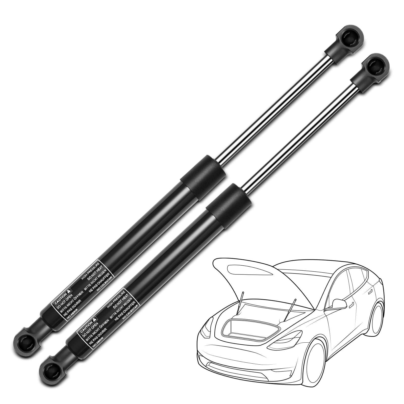 YHTAUTO Set of 2 Front Hood Lift Support Struts Gas Spring Shock for Land Rover Range Rover 2003-2012