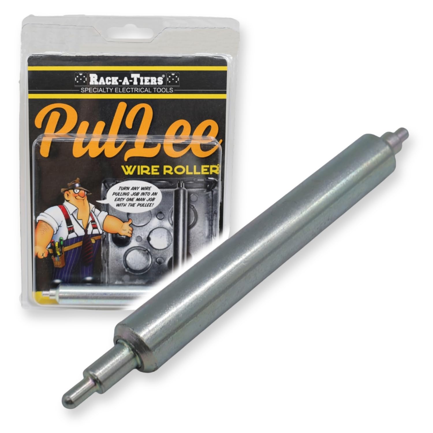 Rack-A-Tiers PulLee Steel Wire Pulling Roller – 4x4 Electrical Box Wire Guide, Stainless Steel For Pulling Cable Through Boxes