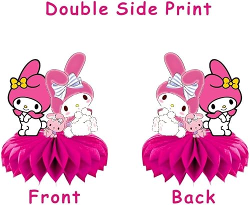 Miniatura 4 de Centro de mesa Melody Honeycomb de 8 piezas, suministros de fiesta de cumpleaños de melodía, decoraciones de mesa para decoraciones de fiesta de