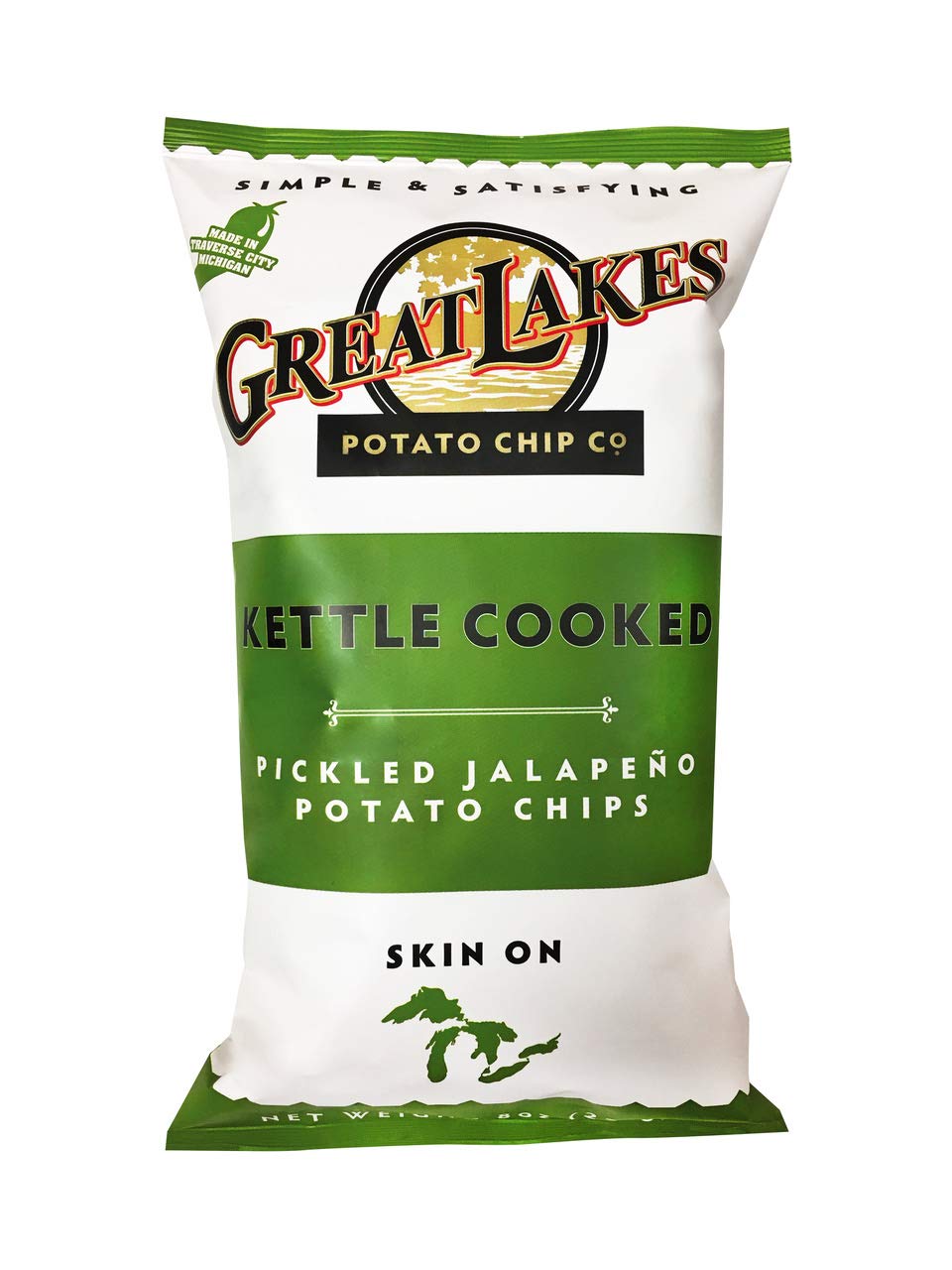 GREAT LAKES POTATO CHIPS Pickled Jalapeno Potato Chips, 8 OZ