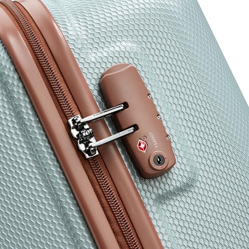 Image of DELSEY PARIS Juliette 65.5 cms Medium Check-in ABS /Polycarbonate Hard Sided 8 Wheels Spinner Suitcase /Trolley Bag for Travel with TSA Lock- Sage Green