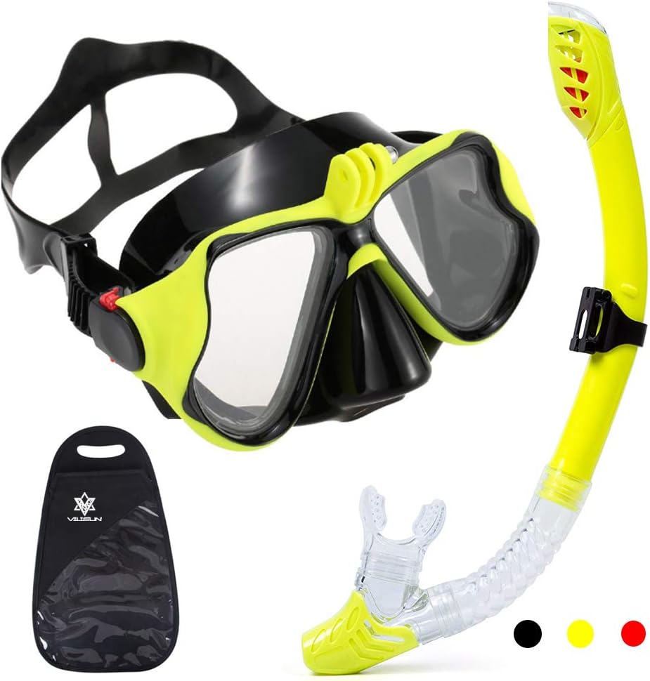 set per lo snorkeling con maschera