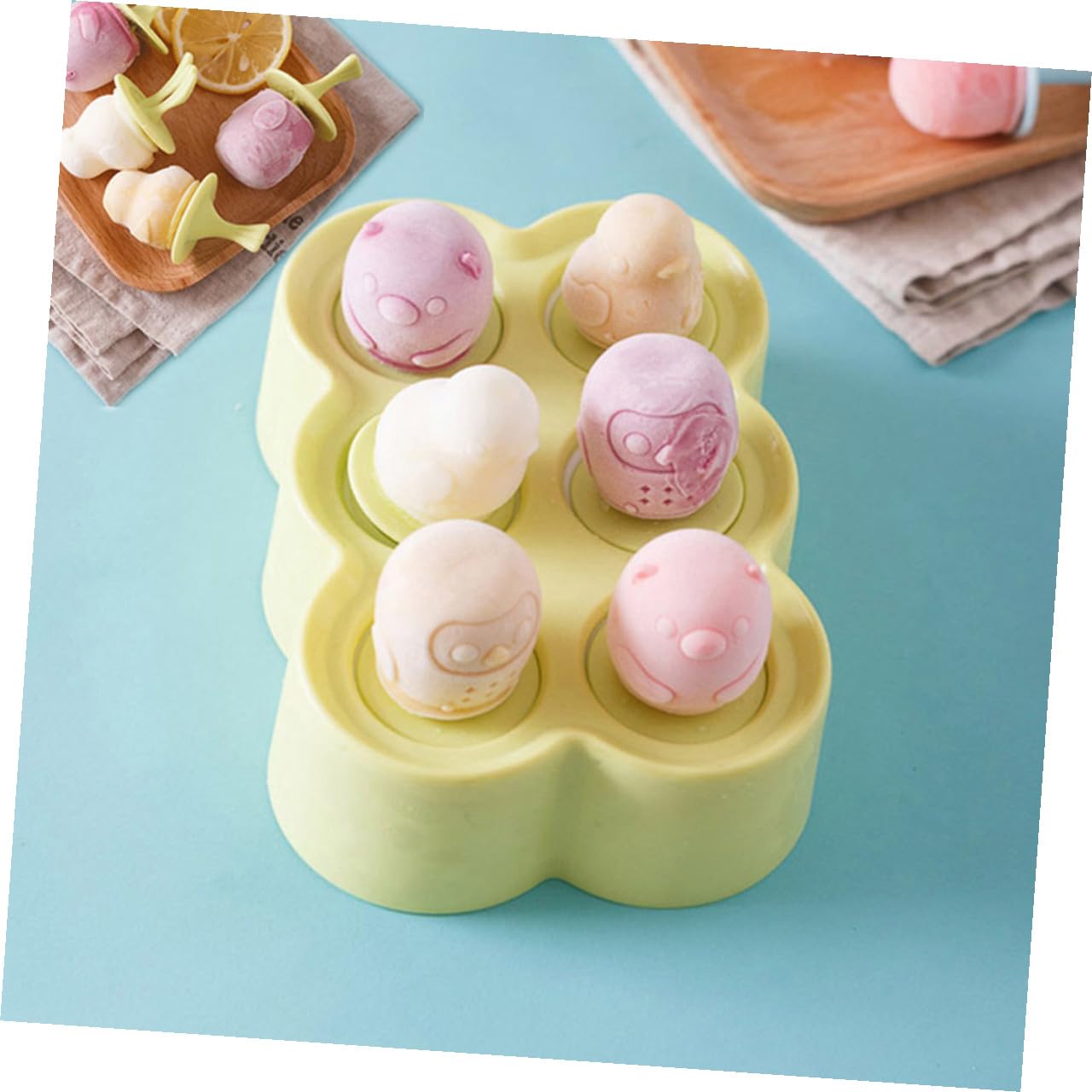 4ensembles Moules à Glace Silicone pour Soi-même Moules à Glace Réutilisables pour Jus de Fruits Crèmes Dessert et Yaourts