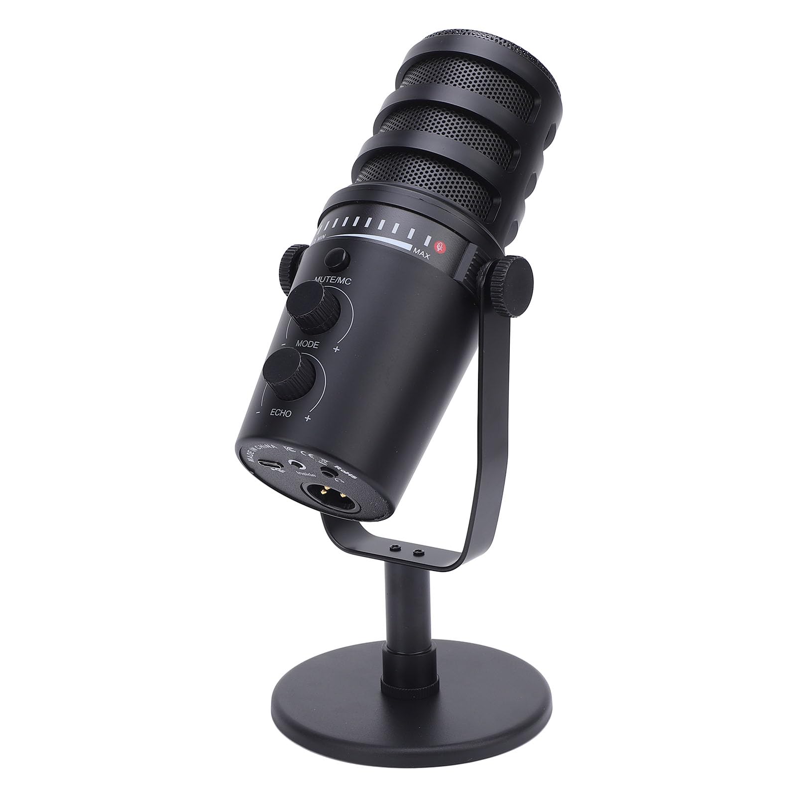 Micrófono Cardioide Dinámico Profesional para Grabación en Vivo, Juegos de Karaoke, Fácil Control para Cantantes Músicos, Aleación de Aluminio ABS, 1 Micrófono para Entrevistas en Vivo