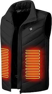 Heated Gillet, Men Stretch Heating Jacket Men Lightweight Warming Heated Vest Men Classic Electric Clothing Plus Size Electric Gillet Casual Body Heater Jacket