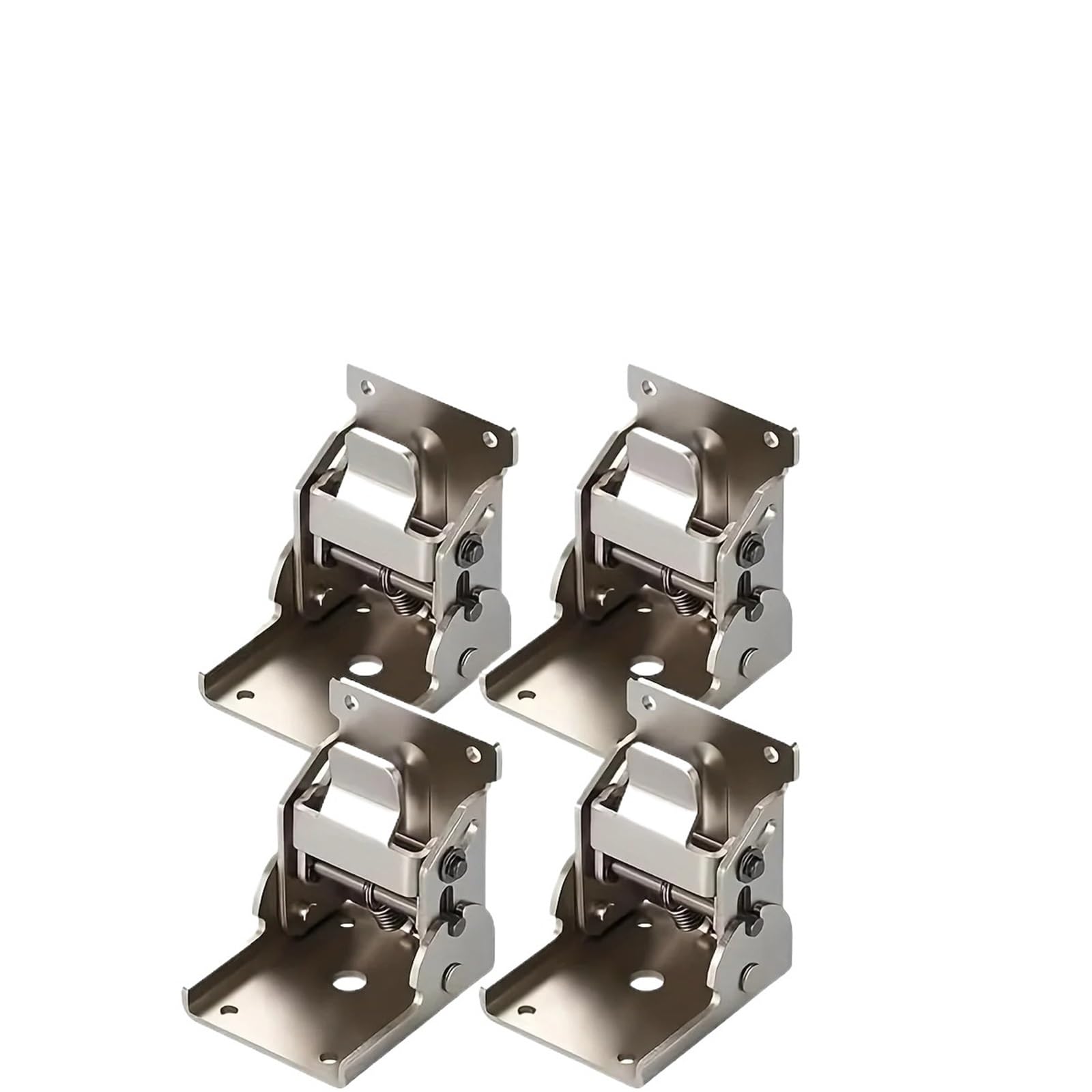 4pcs Folding Bracket with 90-Degree Hinges(Silvery-4PCS)