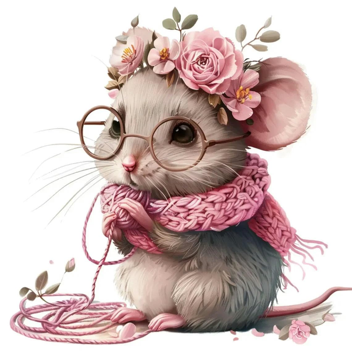 Autocollant souris et fleurs pour sublimer votre porche et entrée de chambre