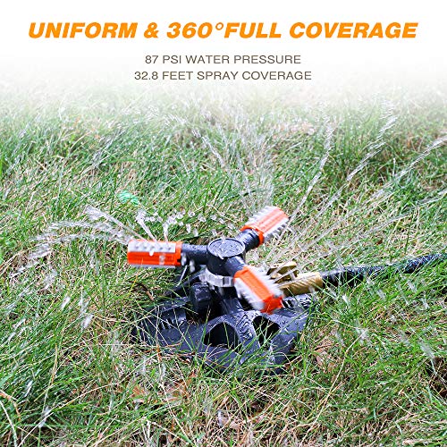 Sprinklers for Garden, Kids, 2020 Upgraded Automatic Water Irrigation System with Flow Control 360° Rotating Water Sprinkler for Outdoor Play, Yard and Lawn - Thumbnail 2