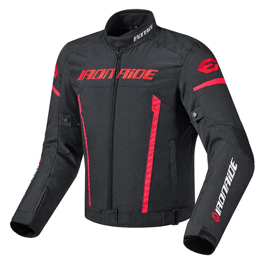 Chaqueta de motociclista Chaquetas de moto Ropa de moto Carreras Conducción Versátil Tres capas Seguridad Equipada Característica Impermeable Chaqueta a prueba de, Negro, L