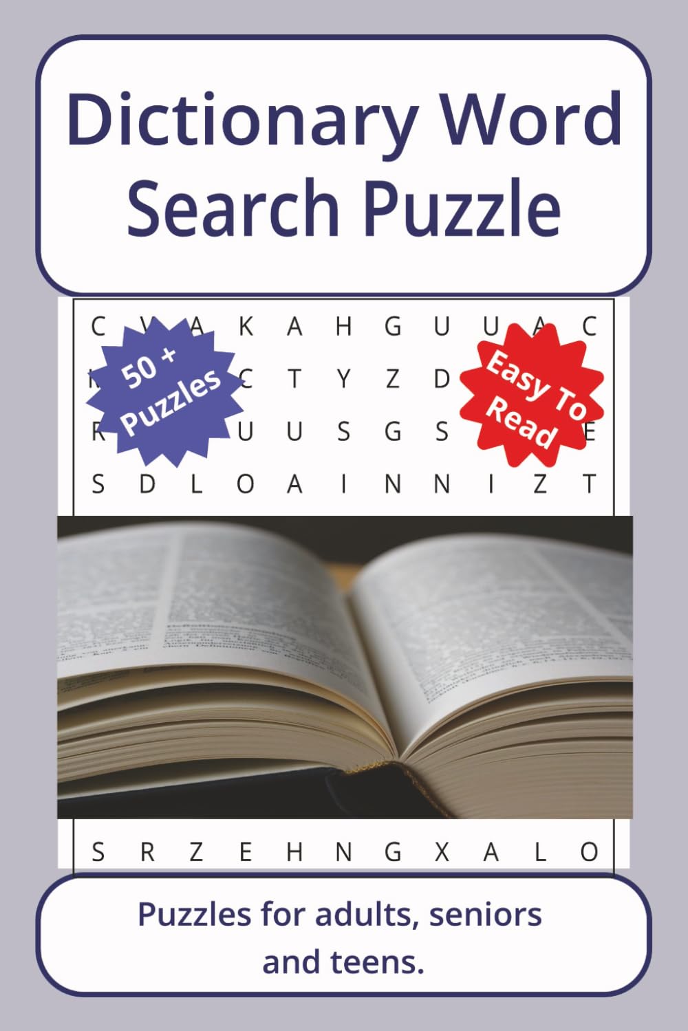 Dictionary Word Search Puzzle: Word searches about Dictionary, with easy to read print | 6 x 9 inches. 110 pages | 50+ puzzles _ Gifts for Vacations, Holidays. (Grammar Series Word Search Puzzles)