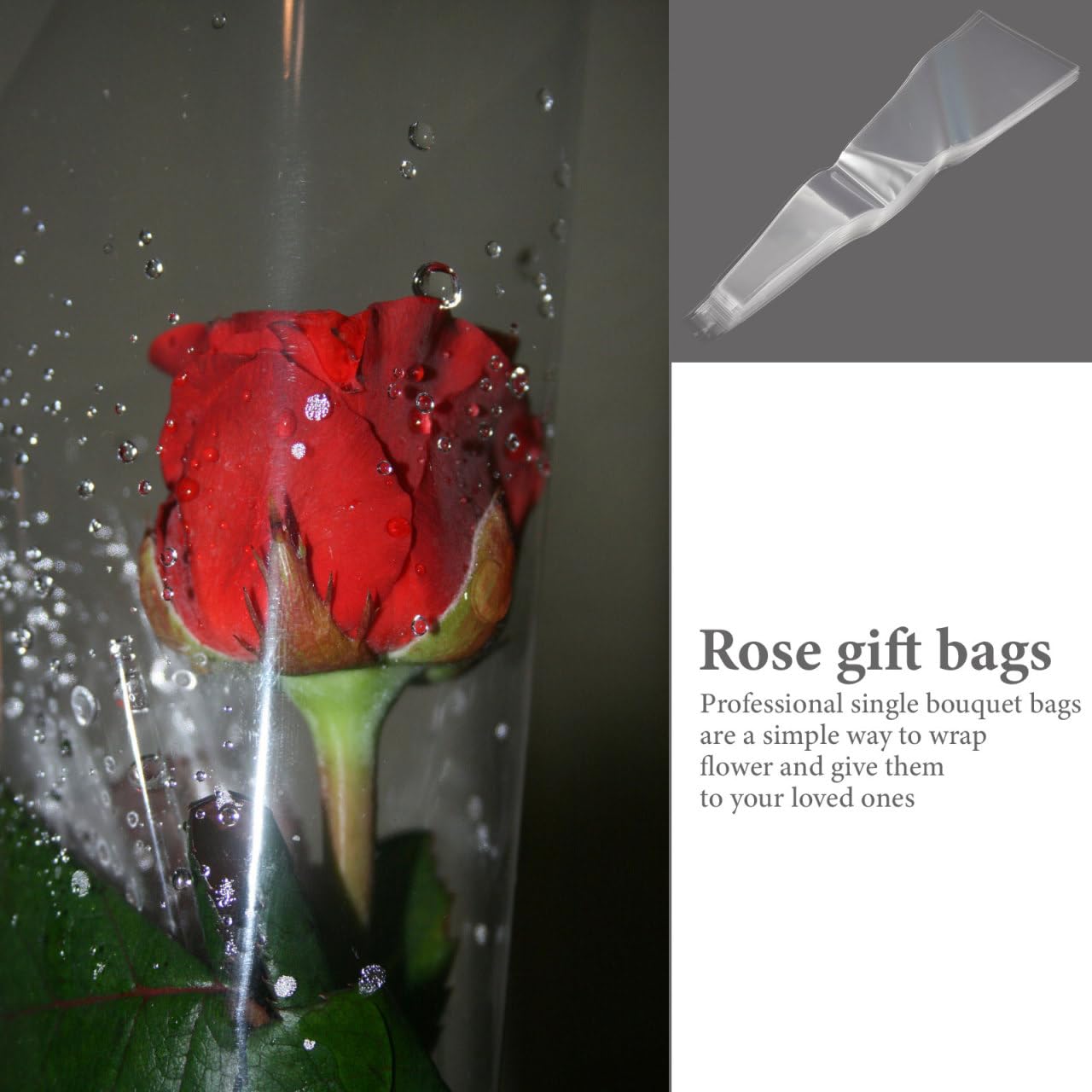 200 Stück Blumen-Geschenktüten, Hochzeitsstrauß, Hochzeitsgeschenk, Verpackung, Geschenkhüllen, Geschenk-Set