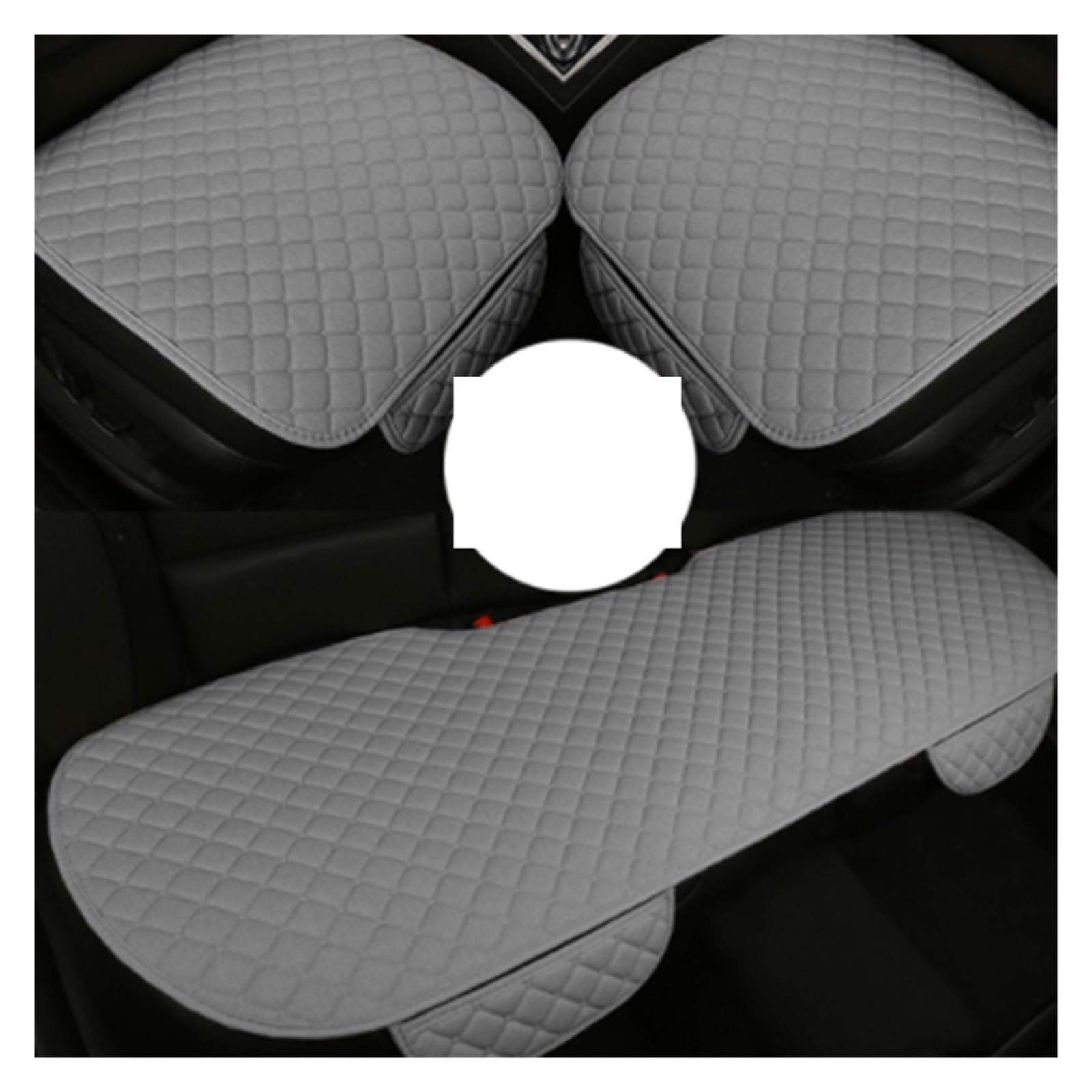 Copri-Sedile Coprisedile universale per auto Protezione schienale Schienale anteriore Sedile posteriore Cuscino lavabile in vita。 Coprisedili Auto(Grey)