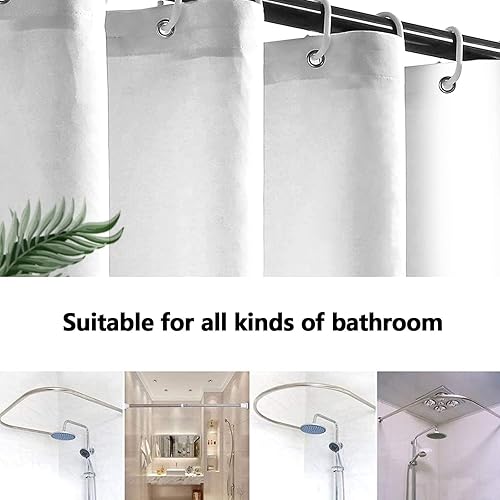 Miniatura 3 de Cortina de ducha con diseño de flores de acuarela brillante, diseño femenino, tela impermeable, lavable, juego de cortinas de baño para baño con 12