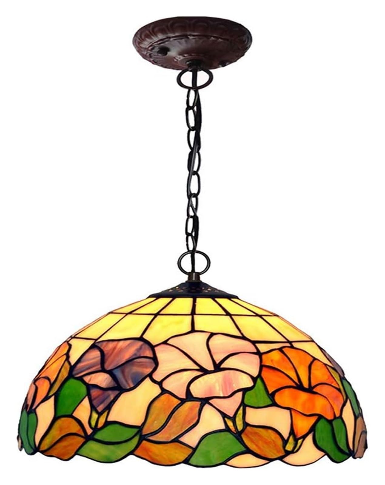 METTEOR Ceiling Lamp Ceiling Stained Glass Chandelier 12" Cafe Western Restaurant Glass Decorative Chandelier Tiffany Chandelier Restaurant Light