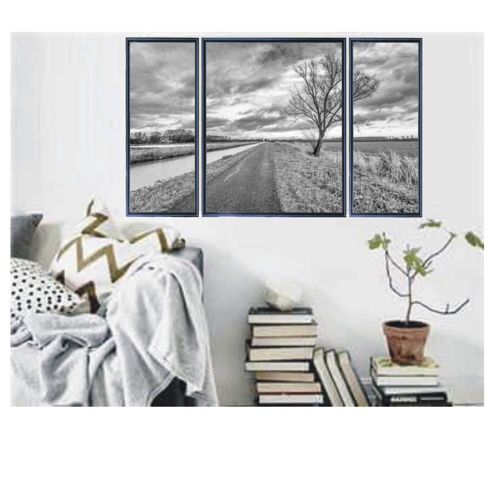 RAABEC Triptychon Alu-Rahmen Schwarz 50x80cm für Malen nach Zahlen