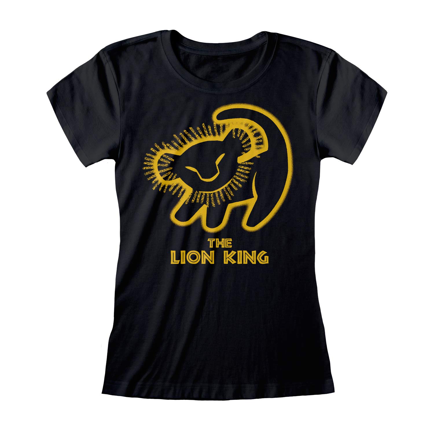 Disney The Lion King Simba Silhouette Womens Fitted T Shirt