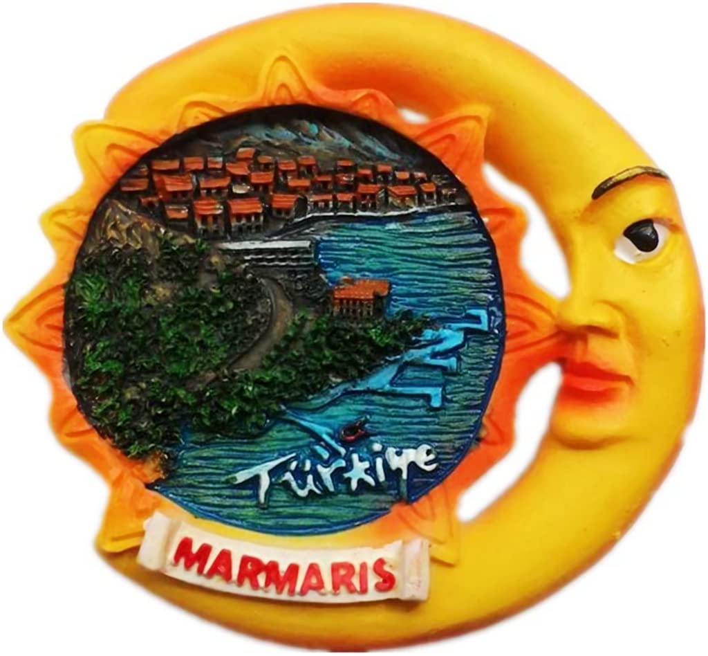 Altko Sz-5127 Marmaris Turkey Magnet Fridge Refrigerator Magnet Decoration Sticker Souvenir Resin Crafts Kitchen Whiteboard