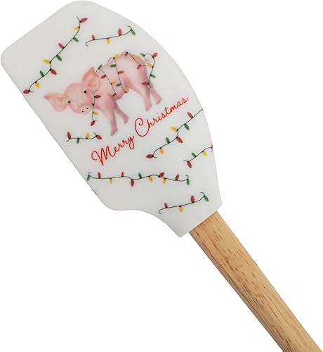 Miniatura 2 de Mary Square Merry Christmas Chubby Pig - Espátula mezcladora de silicona (12 x 2,5 pulgadas)