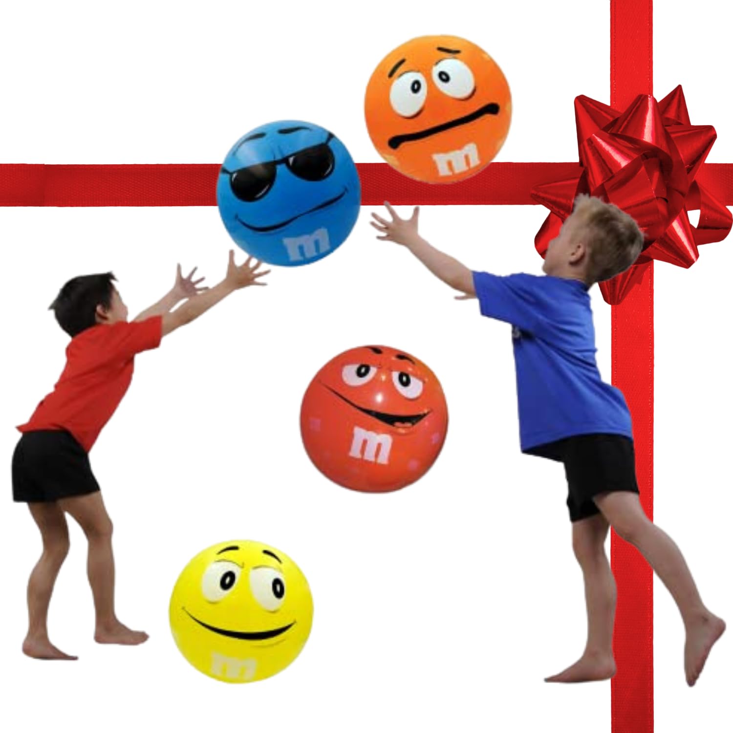 NINOSTAR SET of 4 colorful Inflatable float balls 14 inches, Theme party supplies decoration for summer birthday pool party Indoor Outdoor, Water play beach ball