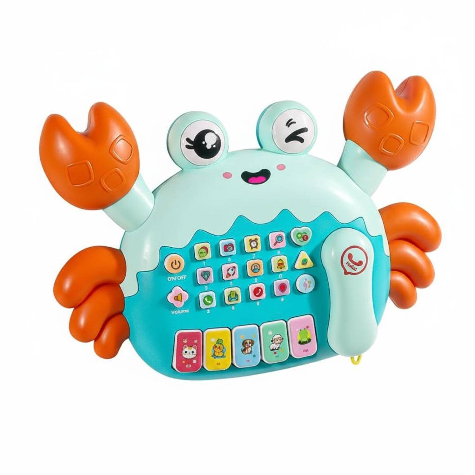 Crab Phone Toy Early Education Educational Toy Phone Music and Sound Effects for Babies, Upgraded Charging-image-24