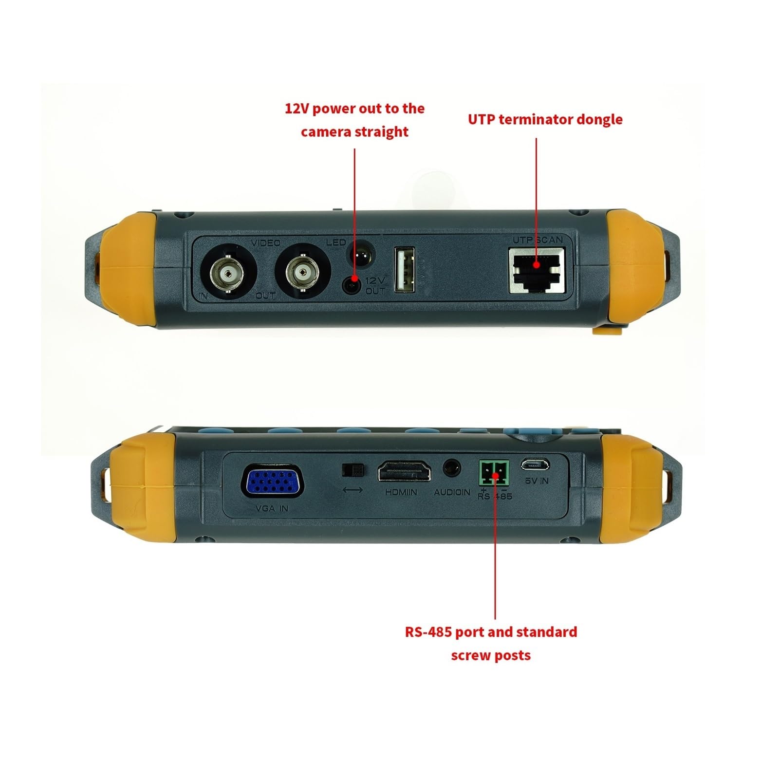 IV8W CCTV Tester For Telecamere Monitor 8MP ADH CVI TVI CVBS 4 Ins 1 Telecamere HD Tester Coassiale DC12V Potenza Di Uscita CCTV Tester Strumento Di Test