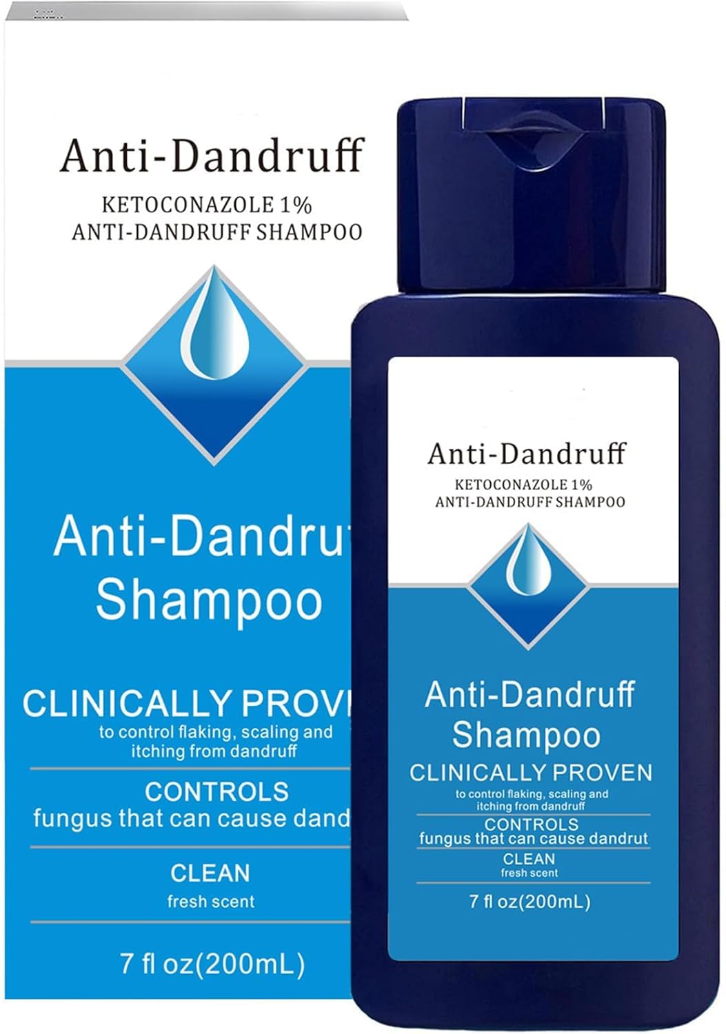 Cleansing Anti-Dandruff Shampoo, 99% Flake-Free, Moisturizing Shampoo for All Hair & Scalp Types – Instant Itch Relief, Strengthens Hair, Prevents Hair Loss – Daily Use for Clean, Shiny Hair (200ml)