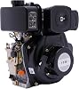 YIYIBYUS 4-Stroke 247CC Diesel Engine, Vertical Single Cylinder Air Cooling Hand Start Motor Machine for Road Cutting Machine, Grinding Machine, Water Pump, Micro Tiller
