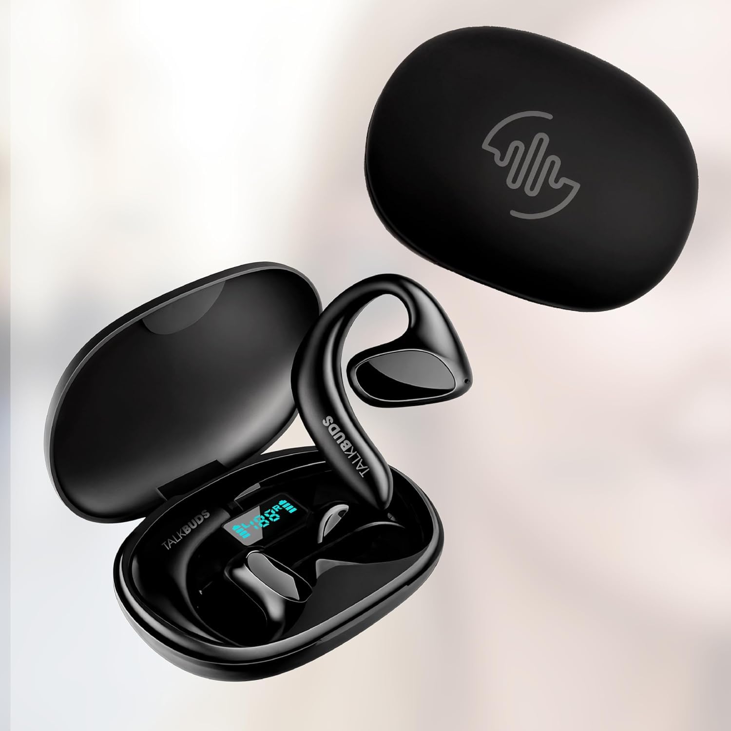 TalkBuds – Auriculares Traductores con Inteligencia Artificial | Traducción en Tiempo Real en +140 Idiomas | Compatible con Android y iOS | Conexión Bluetooth 5.1 (Negro)