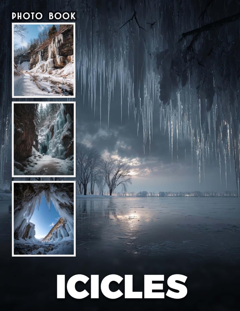 Icicles Photobook: Icicle Images featuring Frozen Water Formations and Winter Wonderland Scenes