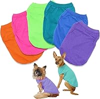 Vista 10 de Paquete de 6 camisetas de Yorkie para perros extrapequeños, 100% algodón, ropa para cachorros, ropa de chihuahua en blanco, camiseta para perros