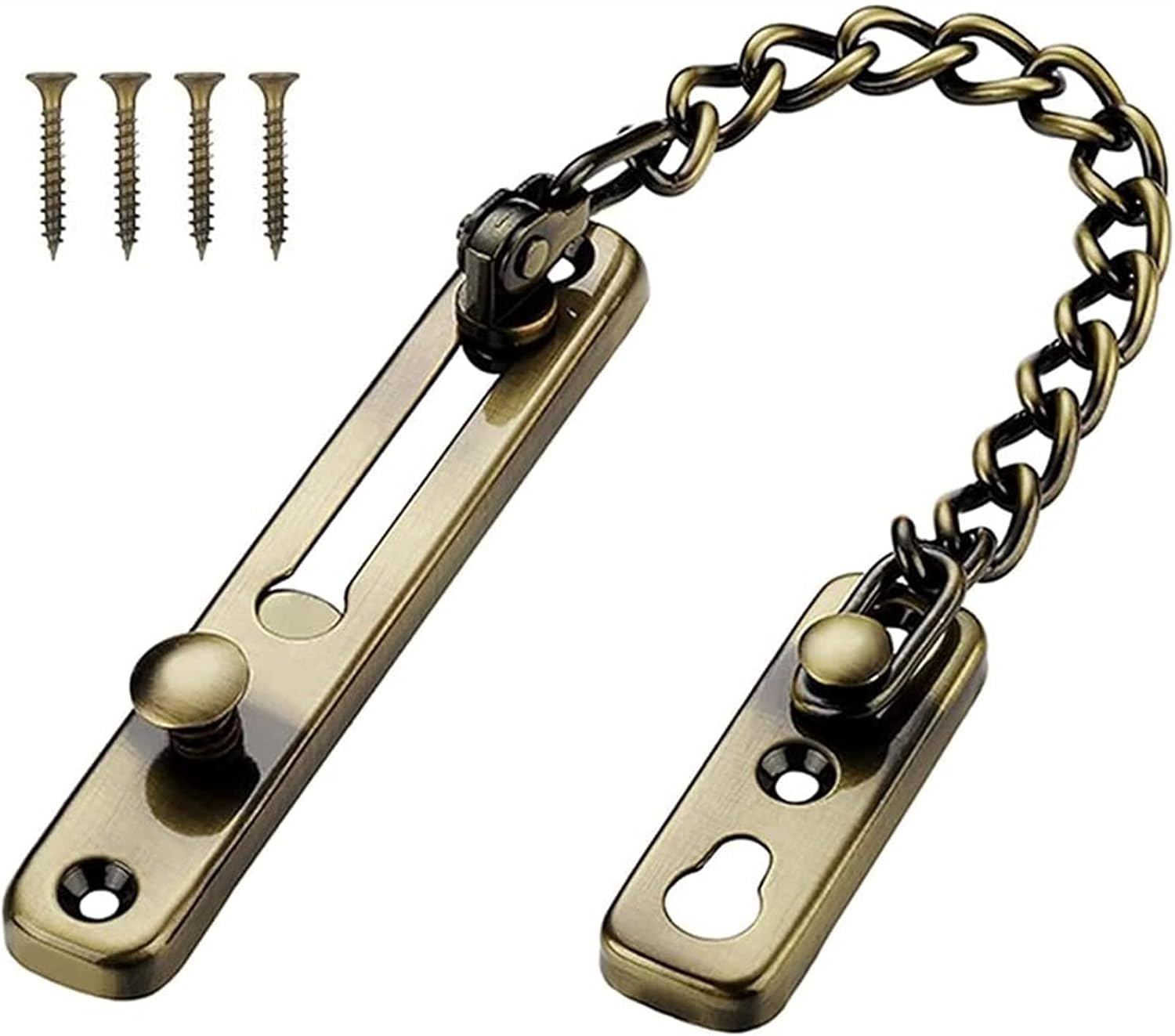 Door Chain Lock,Chain Safe Buckle,Latch Safety Limiter,Door Lock Buckle Hotel Hotel Door Buckle Door Bolt Stainless Steel Anti-Theft Chain Door Chain Room Door Anti-Lock Bolt 1 Pack