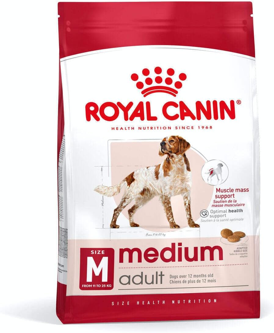 Royal Canin Dog Food - Medium Adult - Dry Kibble for Medium Size Breed Dogs (11-25KG) - Science Diet - Tailored Nutrition - 15kg