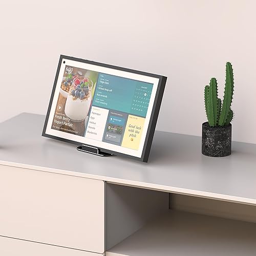 Miniatura 8 de Soporte de aluminio para Echo Show 15, soporte inclinable para Echo Show 15, dispositivo de fácil cambio en modo vertical y horizontal, soporte