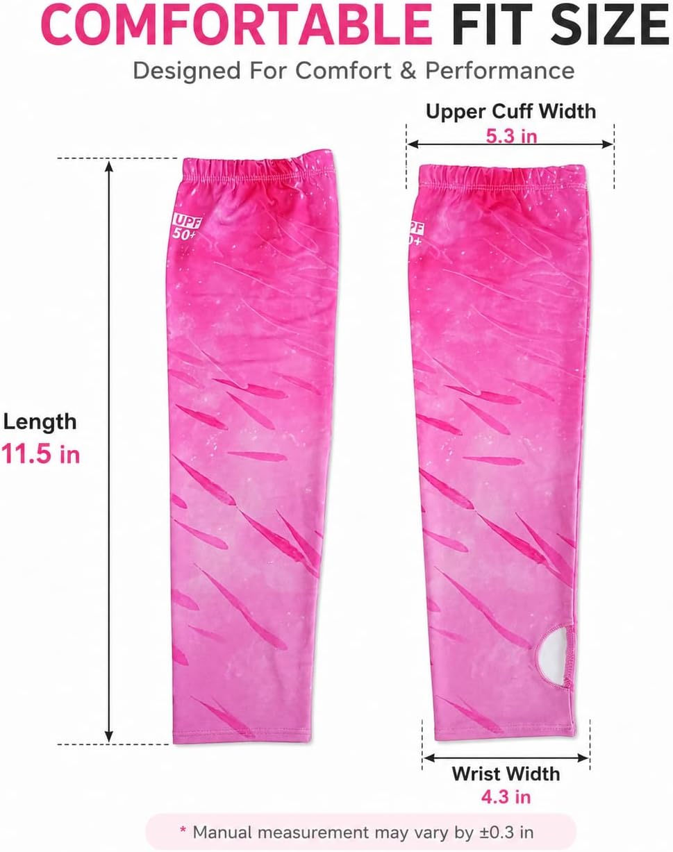 UPF 50+ Cooling Arm Sleeves for Outdoor Sports, 1 Pair